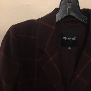 Madewell Windowpane Blazer Coat